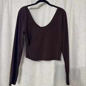Lululemon Athletica Deep Brown Long Sleeve Top